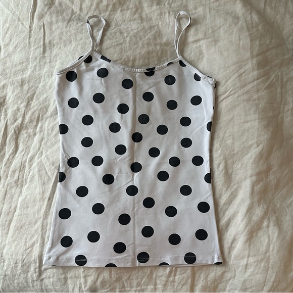 Zara Black and White Polka Dot Cami Tank - Picture 2 of 6